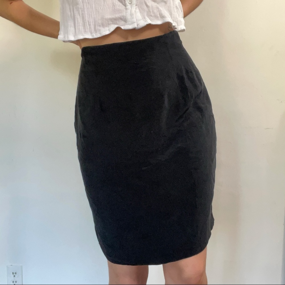 Silk pencil skirt